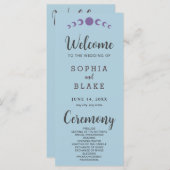 パープルムーンフェイズブルー結婚式 プログラム (正面/裏面)