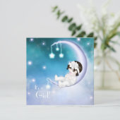 パープルムーンベイビーガールシャワー 招待状 (スタンド正面)