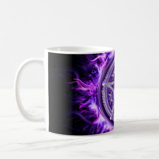 パープルムーンペンタグラム コーヒーマグカップ (左)