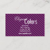 パープルメイクアップアーティストパレットブラシ名刺 名刺 (裏面)
