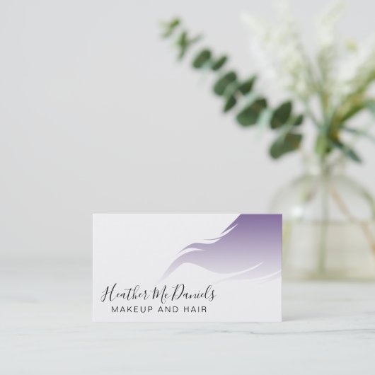 パープルメイクアップアーティスト&ヘアサロン 予約カード (スタンド正面)