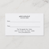 パープルメイクアップアーティスト&ヘアサロン 予約カード (裏面)