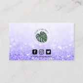 パープルメイクアップヘアロゴロイヤリティカード 名刺 (裏面)