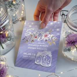 パープルメイソンジャースウェディング セーブザデート