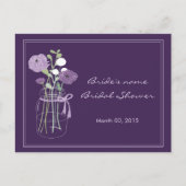 パープルメイソンジャーブライダルシャワーアドバイス アドバイスカード (正面)