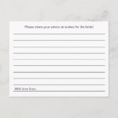 パープルメイソンジャーブライダルシャワーアドバイス アドバイスカード (裏面)
