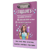 パープルメイドハウスクリーニング クリップボード (左)