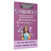 パープルメイドハウスクリーニング クリップボード (右)