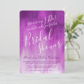 パープルメイブアートブライダルシャワー招待状 招待状 (スタンド正面)