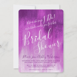 パープルメイブアートブライダルシャワー招待状 招待状