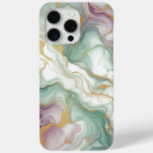 パープルメイブピンクグリーン金ゴールドマーブルアートパターン Case-Mate iPhoneケース (裏面)