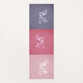 パープルメイブピンクフローラスプレートライカラー ヨガマット (正面)