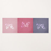 パープルメイブピンクフローラスプレートライカラー ヨガマット (正面(横))