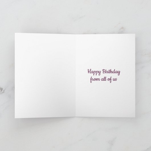 パープルメイブピンクフローラ70誕生日 カード (内部)