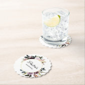 パープルメイヴバラフローラ60th誕生日パーティー ペーパーコースター (インサイチュ)