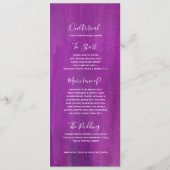 パープルメイヴモダンはアートのメ結婚ニューを採点 メニュー (裏面)