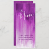 パープルメイヴモダンはアートのメ結婚ニューを採点 メニュー (正面/裏面)