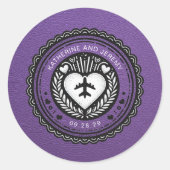 パープルメキシコパスポート ラウンドシール (正面)