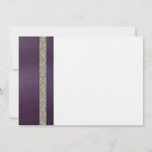 パープルメタリックとシルバーのディナー招待状 招待状 (裏面)