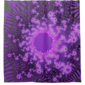 パープルメタリック日が差すこと シャワーカーテン (正面)