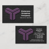 パープルメタルグランジ名刺 名刺 (正面/裏面)