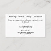 パープルメタル金ゴールドグリッターQRコード撮影 名刺 (裏面)