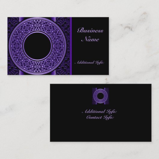 パープルメダリオン名刺 名刺 (正面/裏面)