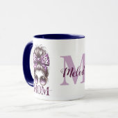 パープルメッシーバンママ妻ボス マグカップ (正面左)