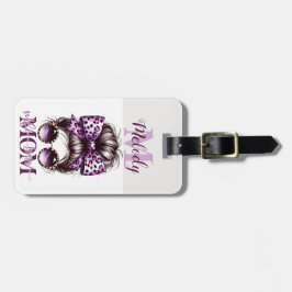 パープルメッシーバンママ妻ボス ラゲッジタグ