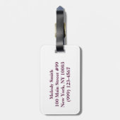 パープルメッシーバンママ妻ボス ラゲッジタグ (裏面縦)