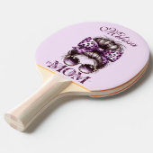 パープルメッシーバンママ妻ボス 卓球ラケット (正面アングル)