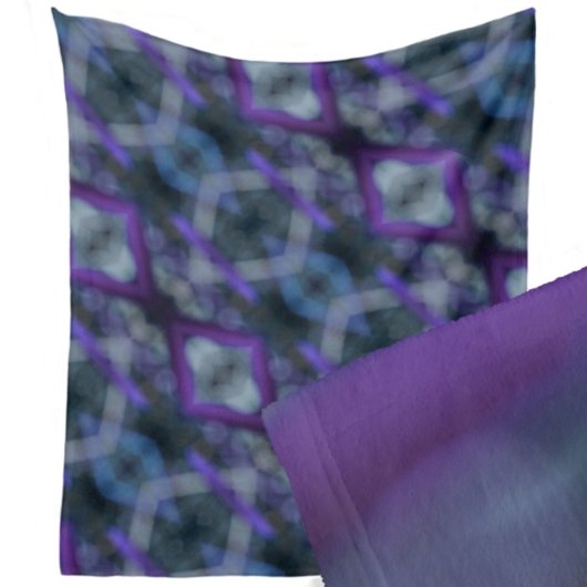 パープルメドレボホシック フリースブランケット