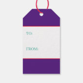 パープルメリークリスマスオーナメント ギフトタグ (裏面)