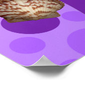 パープルメルファリーアンドドルフィンプリント ポスター (角)