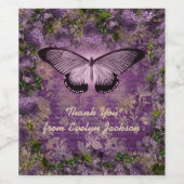 パープルモスフローラ新聞エフェメラありがとう ワインラベル (シングルラベル)