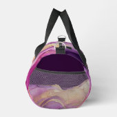 パープルモダンと金ゴールド抽象芸術ラグジュアリー –  ダッフルバッグ (右)