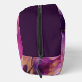 パープルモダンと金ゴールド抽象芸術ラグジュアリー – ダフルバッグ ドップキット (右)