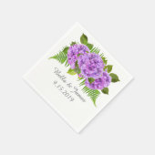 パープルモダンアジサイ結婚ズコレクションナプキンス スタンダードカクテルナプキン (角)