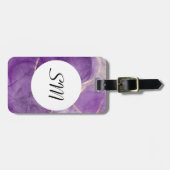 パープルモダンアルコールインクアートラゲッジタグ ラゲッジタグ (正面横)