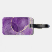 パープルモダンアルコールインクアートラゲッジタグ ラゲッジタグ (裏面横)