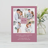 パープルモダンカシス写真コラージュ日付の保存 (スタンド正面)