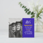 パープルモダングラードカード インビテーションポストカード (スタンド正面)