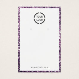 パープルモダングリッターカスタムロゴイヤリングディスプレイ