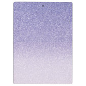 パープルモダングリッタースパークルパーソナライズされた名 クリップボード (裏面)