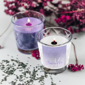 パープルモダングリッタースパークルパーソナライズされた名 スクエアシール