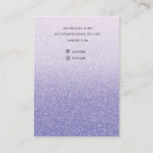 パープルモダングリッタースパークル収入保持者 名刺 (裏面)