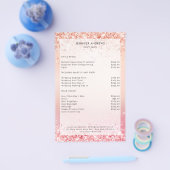 パープルモダングリッターロセゴールドサロン価格表 チラシ (シングル)