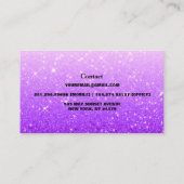 パープルモダングリッター名刺 名刺 (裏面)
