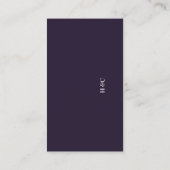 パープルモダンシンプル座席表クリーン プレイスカード (裏面)