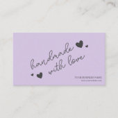 パープルモダンスクリプトQRコード、ありがとうございます 名刺 (正面)